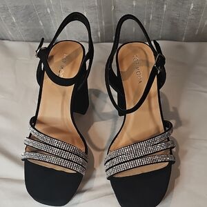 Black Strappy Women's Heels